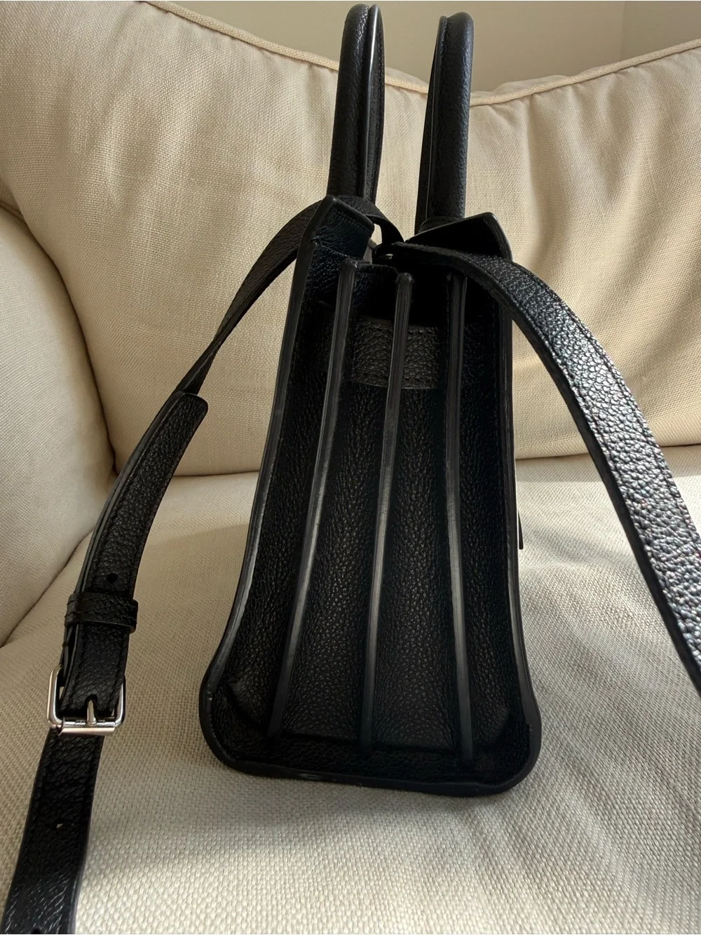 Saint Laurent Sac De Jour Baby Top Handle Bag In Grained Leather